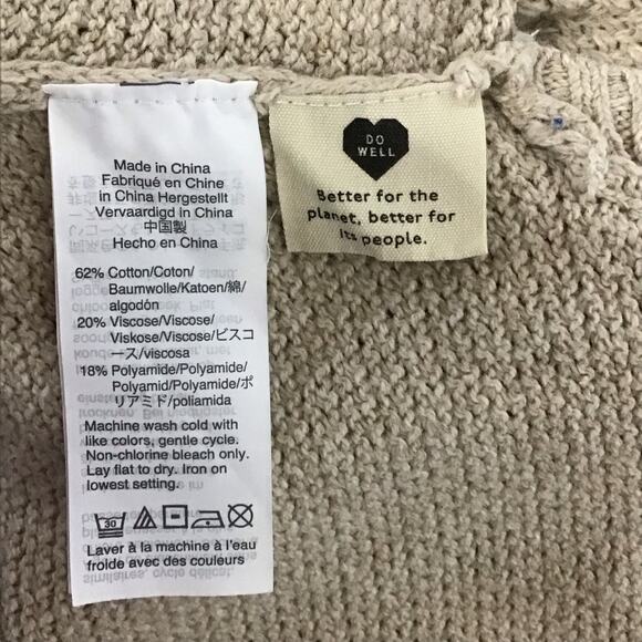 Madewell Chronicle Texture Pullover Sweater Heather Sand Tan Beige sz XS - Picture 10 of 10